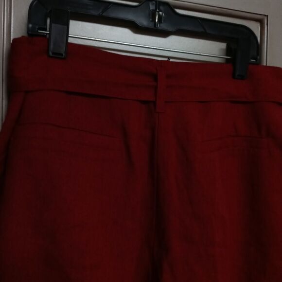 Dèluc Sz. S New with Tags Linen Blend Marylin' Short in Fire Brick - Picture 9 of 9